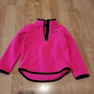 Under Armour Kids Bright Pink Quarter-Zip Fleece Size 2T
